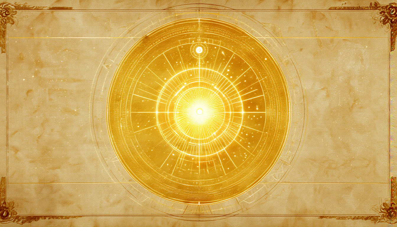 An all-encompassing golden mandala of unified light